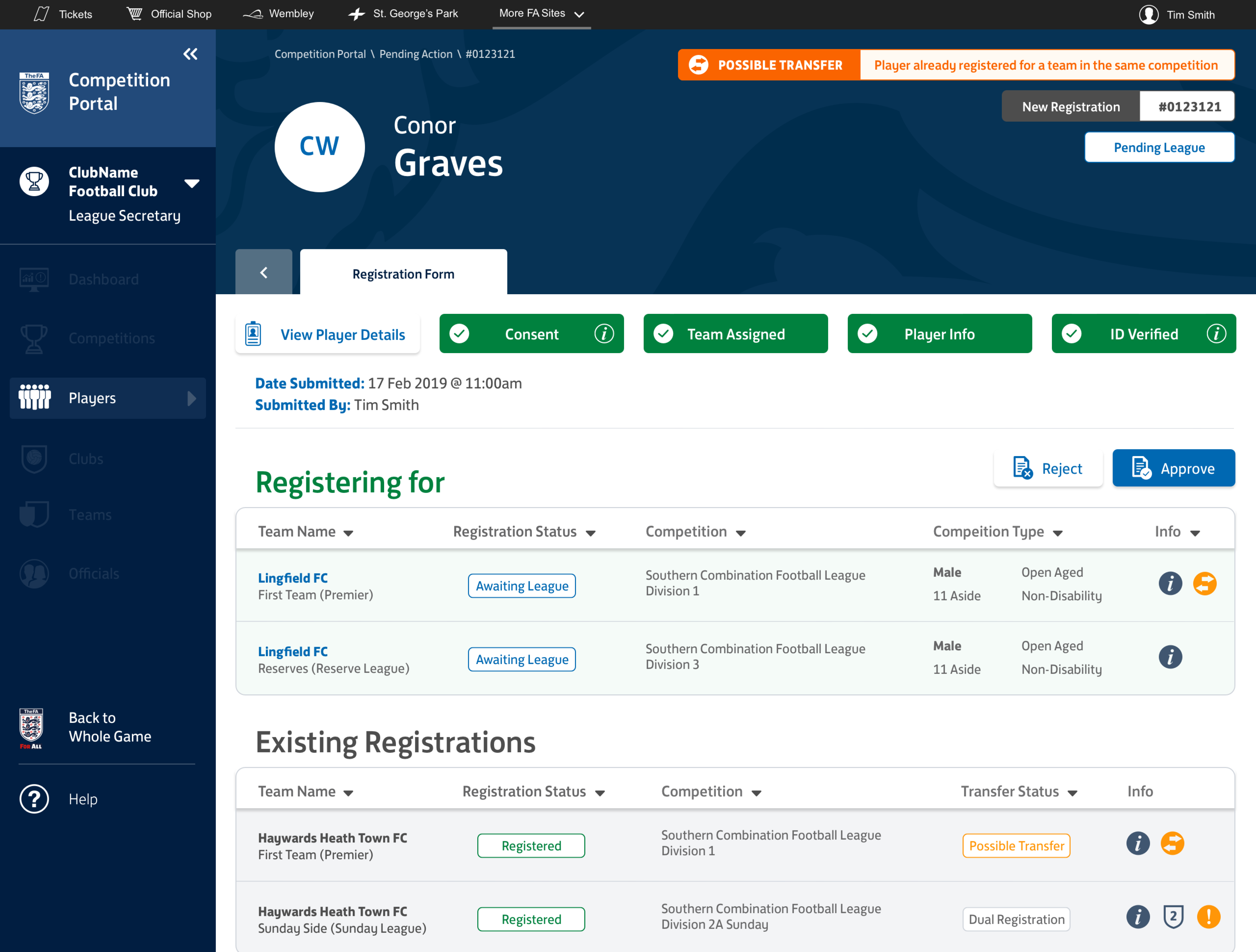 The FA redesigned platform — panoramic overview of brand-consistent pages
