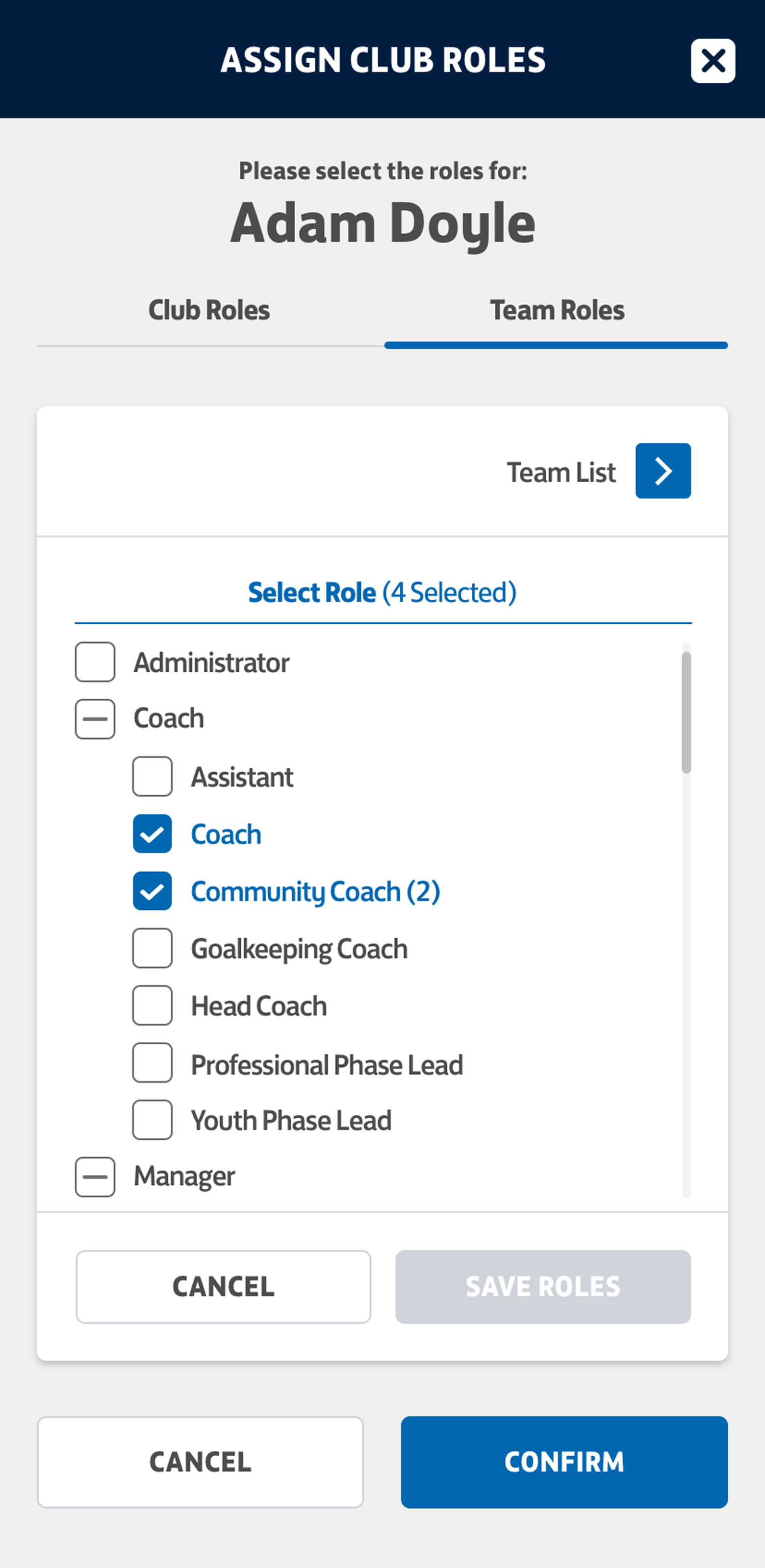 Mobile screen 2 of The FA experience